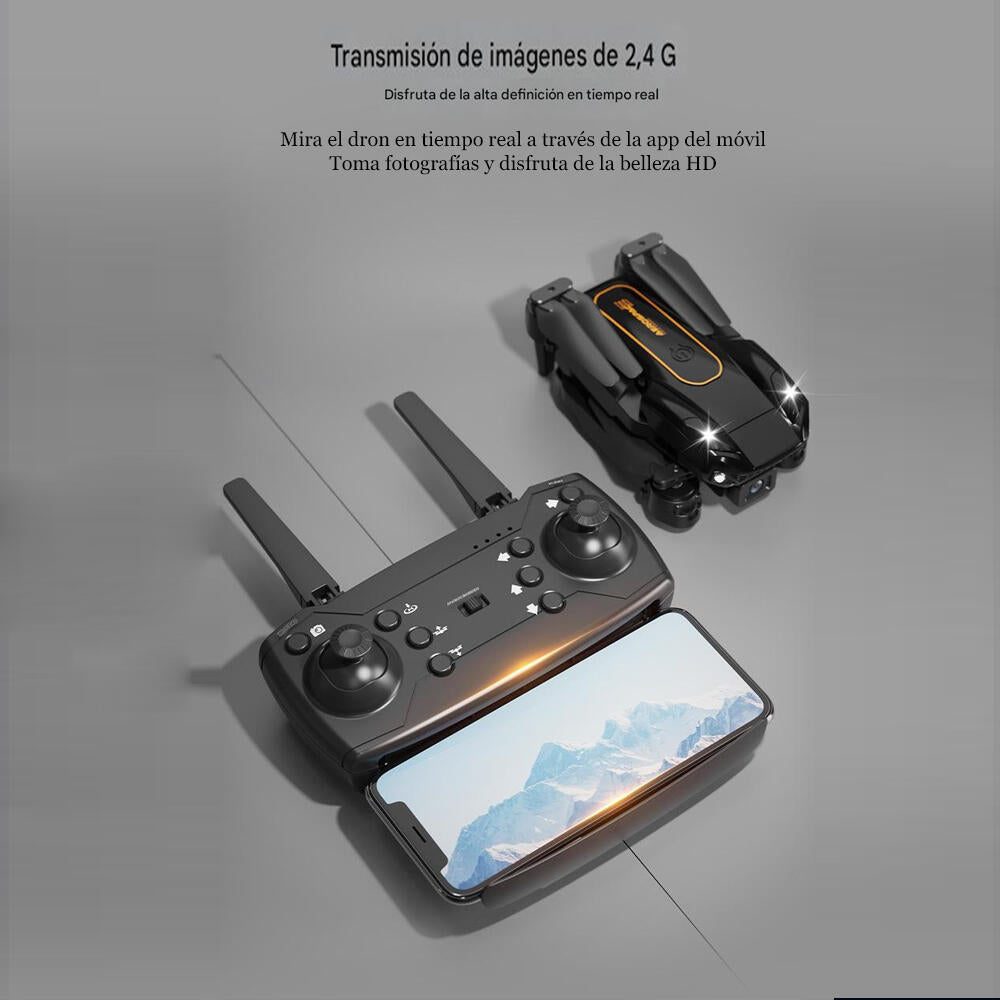 Dron con cámara gran angular HD y funda incluida