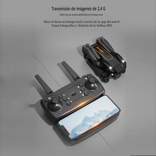 Dron con cámara gran angular HD y funda incluida